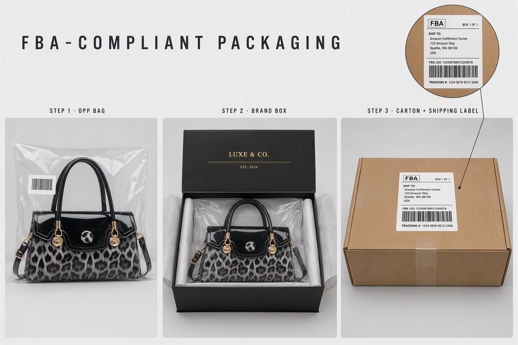 OEM Leopard Print Waterproof PU Shoulder Bag Custom Logo Private Label Low MOQ Animal Print Crossbody FBA-Ready Wholesale