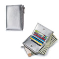 OEM/ODM Genuine Leather Wallet Card Bags Simple Fashion Folding Money Clip High Quality Cowhide Men's and Women's Purse