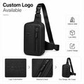 OEM ODM Men's PU Leather Sling Bag Manufacturer Custom Logo Private Label Crossbody Chest Bag for Brands