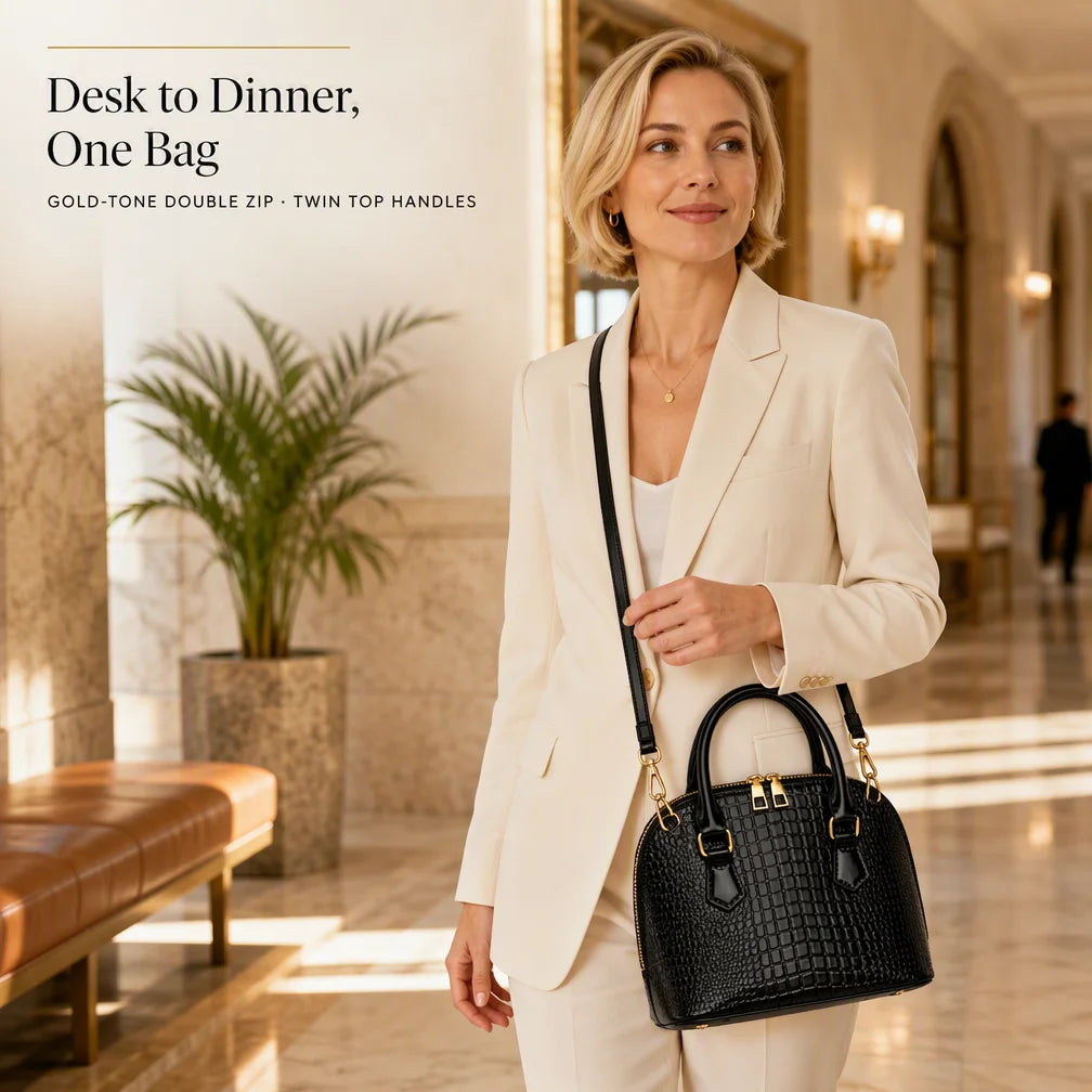 OEM ODM PU Leather Crocodile Texture Handbag Manufacturer Custom Logo Crossbody Bag for Wholesale