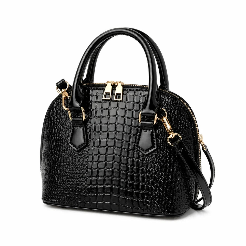 OEM ODM PU Leather Crocodile Texture Handbag Manufacturer Custom Logo Crossbody Bag for Wholesale