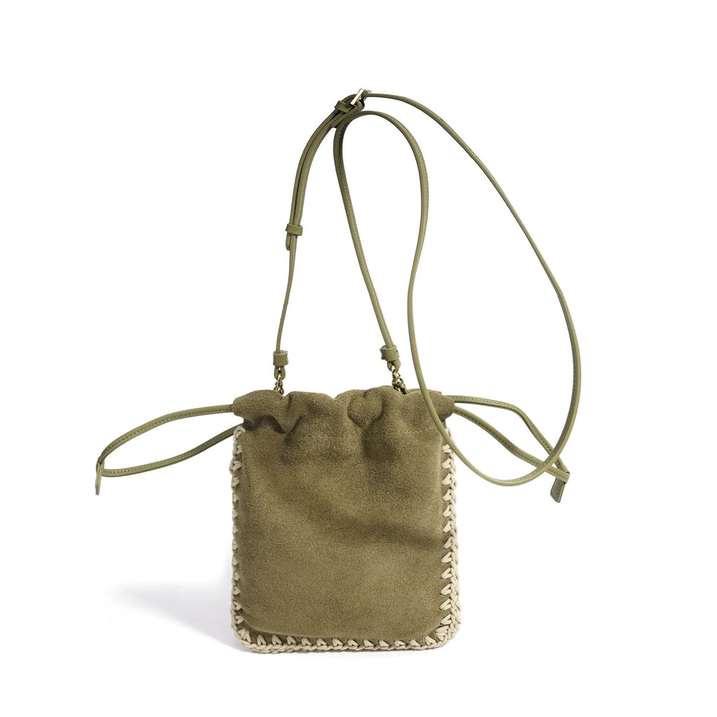 OEM ODM Suede Leather Small Bags Nubuck Cowhide Mobile Phone Bags New Genuine Leather Women's Shoulder Bags Crossbody Bags