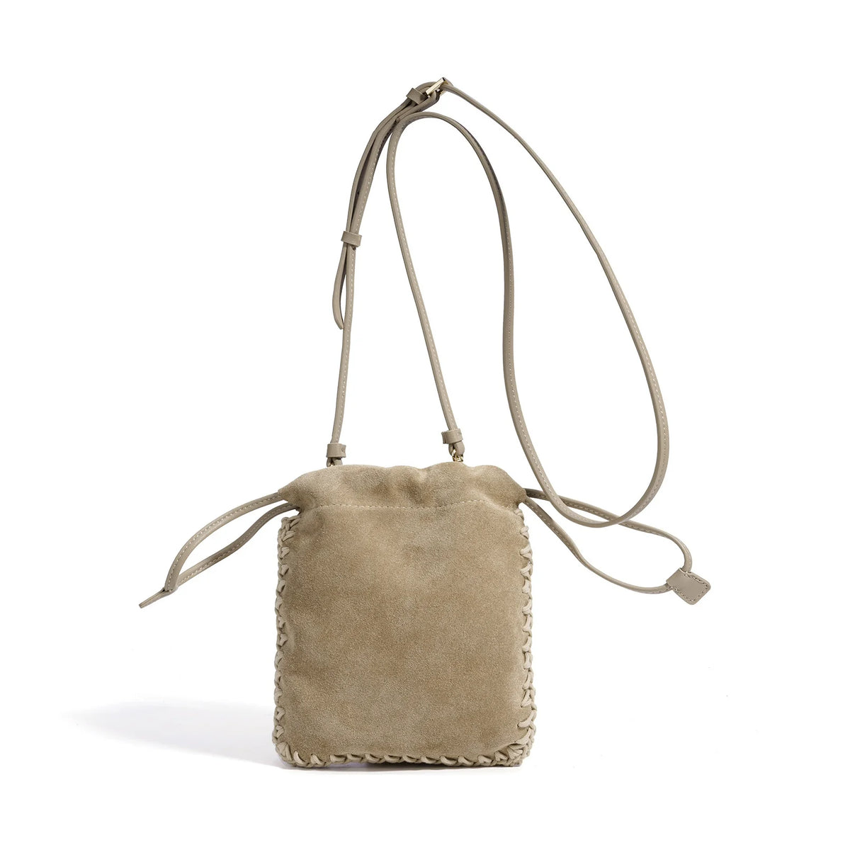 OEM ODM Suede Leather Small Bags Nubuck Cowhide Mobile Phone Bags New Genuine Leather Women's Shoulder Bags Crossbody Bags