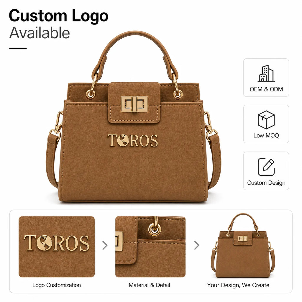 OEM ODM Women Handbag Manufacturer Custom Logo PU Leather Tote Bag Bulk Wholesale Supply for Private Label