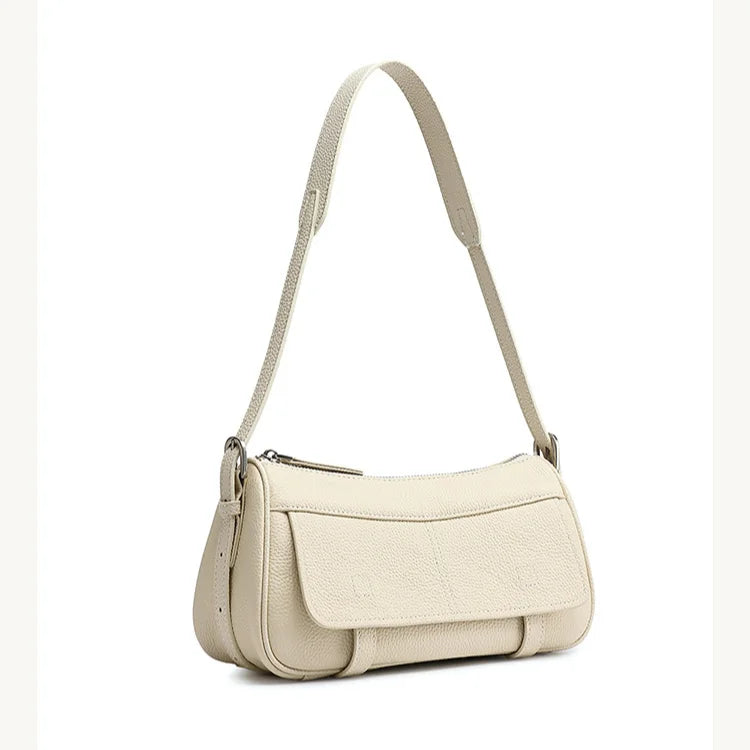 OEM/ODM Women's Bags Hot Sale of Genuine Leather Ladies Shoulder Bags Underarm Bags Simple Fashion Cowhide Crossbody Bags