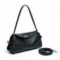OEM ODM Woven Bags Best Selling Genuine Leather Ladies Shoulder Bags Underarm Bag Soft Cowhide Handwoven Women's handbags