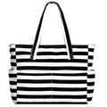 Oscaurt Large PU Open Closure Waterproof Tote Bag 8 Pockets Foldable Travel Beach Pool Gym Work Shopping Gifts Women