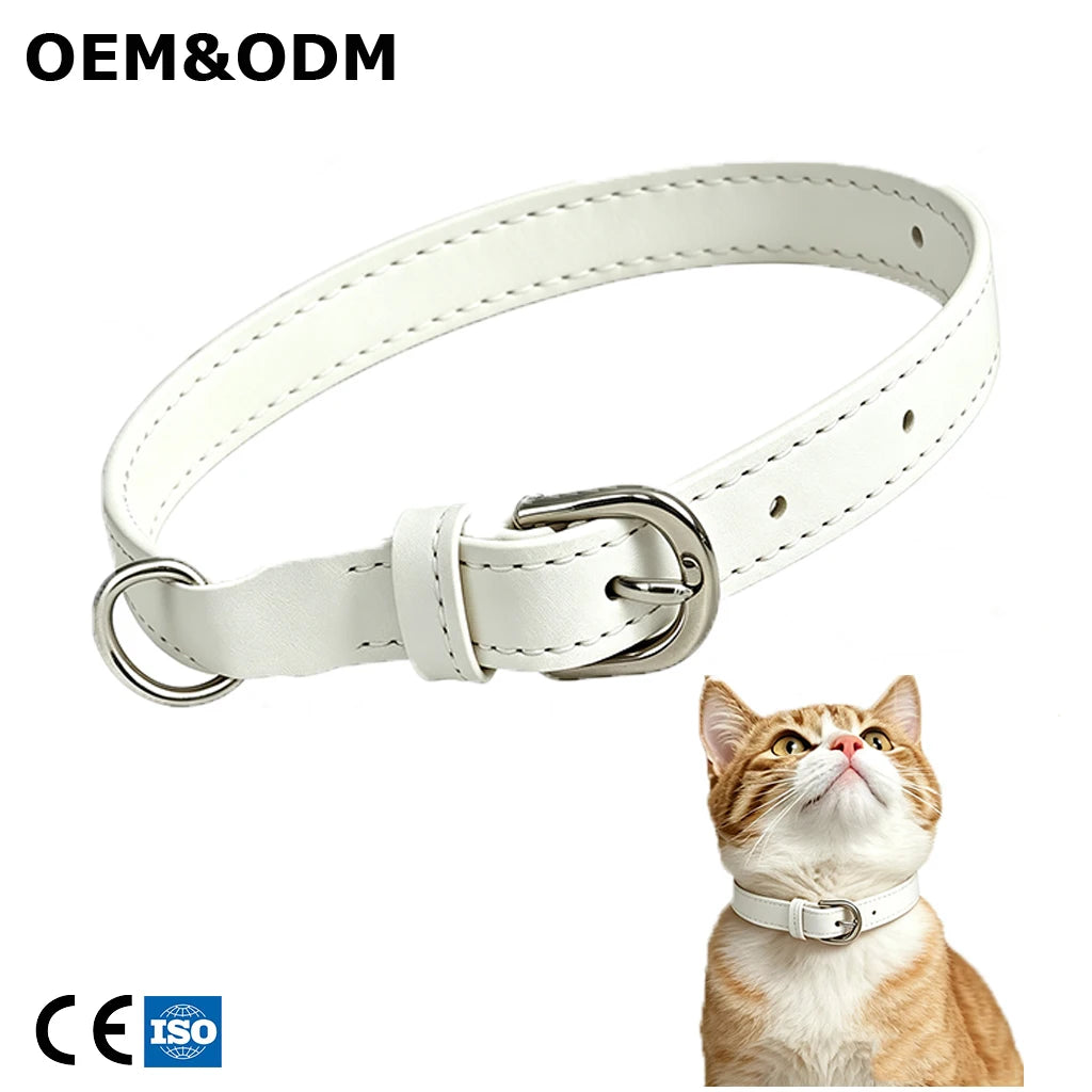 PG0109 I Bio-based Leather Bag Collar Accessories Pet Adjustable Luxury Cat Dog Durable Lightweight Eco Friendly Wholesale cat