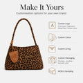 PU Leather Mini Bucket Bag OEM ODM Zipper Polyester Women's Leopard Handbag Manufacturer Custom Logo for Wholesale