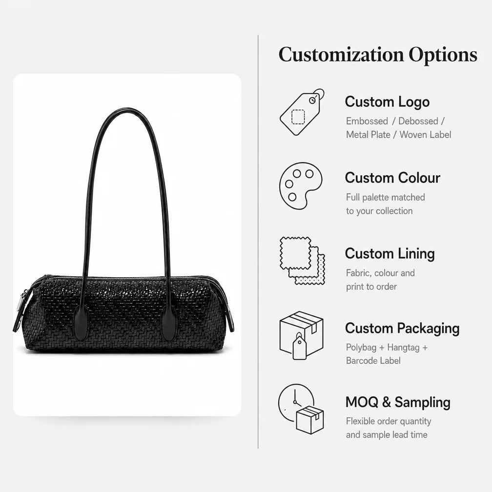 PU Leather Mini Handbag Woven Flap Crossbody Bag Custom Logo Bohemian Style Women Shoulder Purse OEM ODM Wholesale Retail