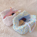 Personality Beauty Zipper Travel Skincare Cute Cosmetic Pouch Floral Quilted Makeup Bag