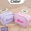 Personalized Cute Lace Makeup Bag Custom Printed Cosmetic Bag Travel Toiletry Bag with Golden Zipper
