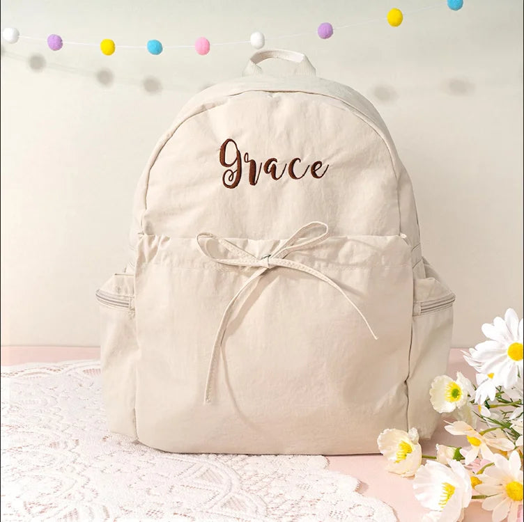Personalized Little Girls Dance Backpack Custom Child School Backpack Embroidered Kids Preppy Backpack