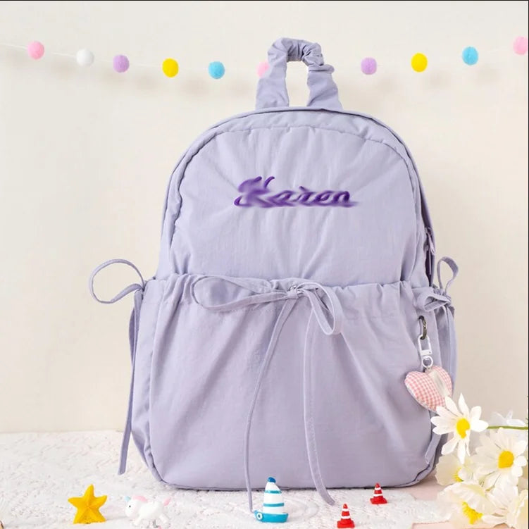 Personalized Little Girls Dance Backpack Custom Child School Backpack Embroidered Kids Preppy Backpack