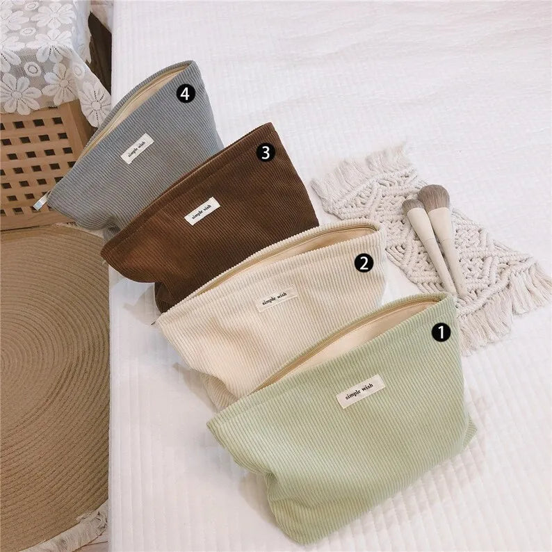 Plain Packaging Zipper Travel Pouch Organizer for Teens Small Lot