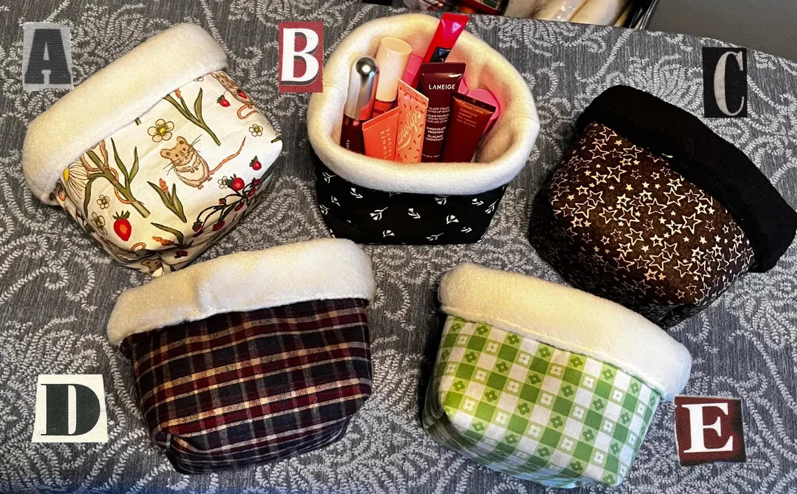 Plush Sherpa Cosmetic Bucket Bag Fluffy Makeup Brush Holder Custom Zippered Organizer Pouch for Vanity Wholesale