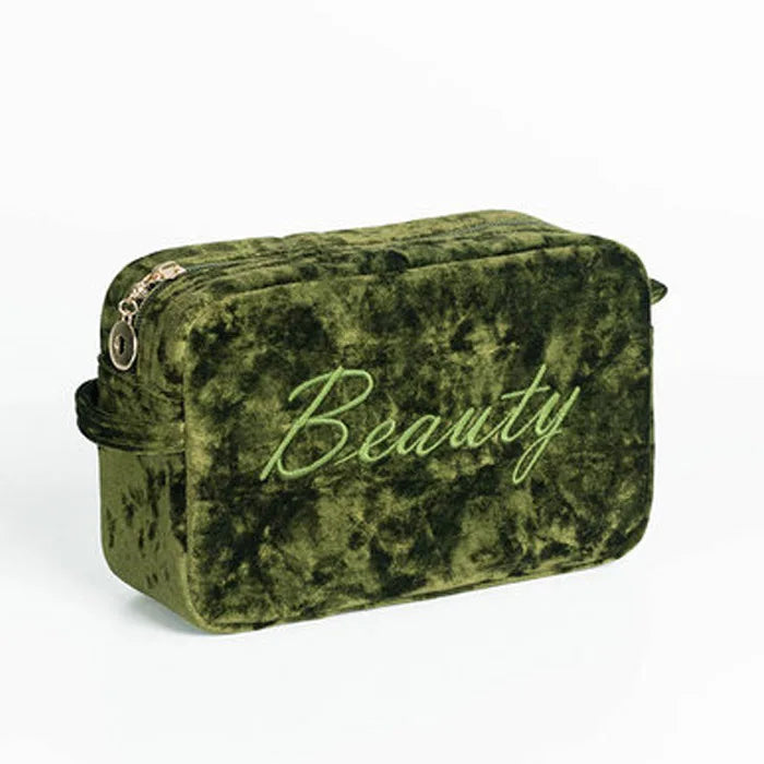 Portable Custom logo Travel Toiletry Bag Private Label Makeup Organizer Bag Luxury Suede Velvet Cosmetic Bags