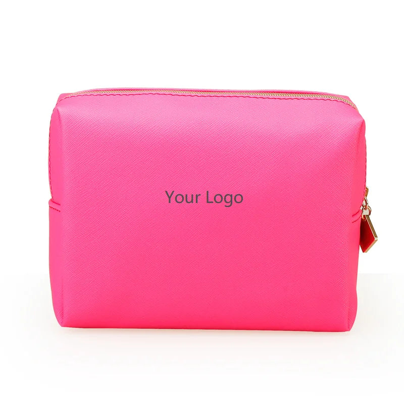 Portable PU Vegan Leather Makeup Bag Fashion Travel Cosmetic Pouch Bag for Women