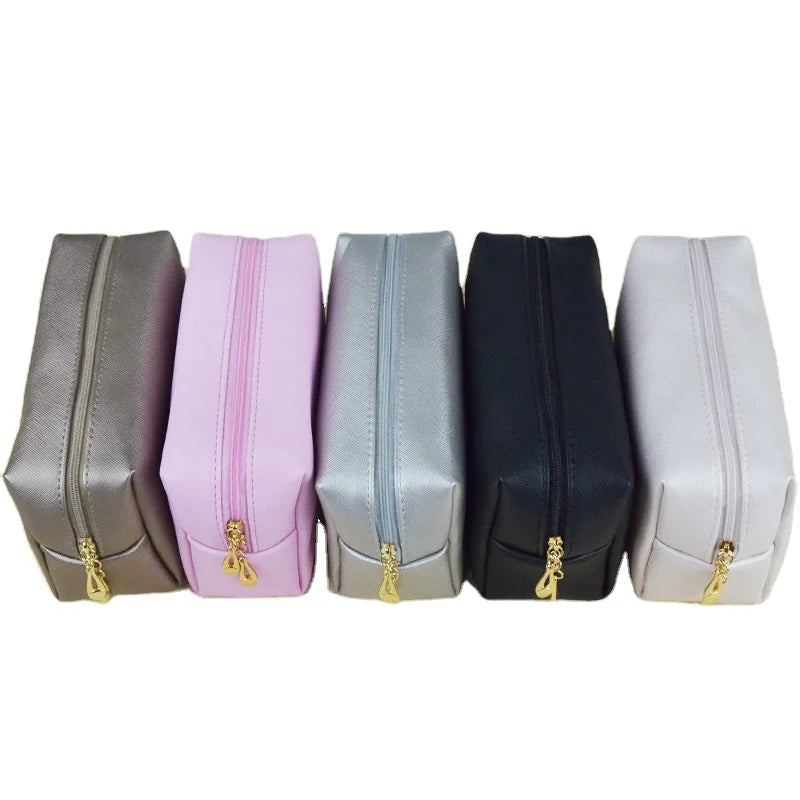 Portable PU Vegan Leather Makeup Bag Fashion Travel Cosmetic Pouch Bag for Women