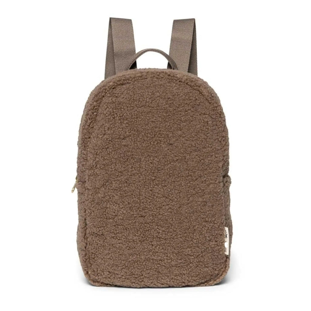 Preppy Style Lamb Wool School Bag Women Winter Solid Color Kids Sherpa Mini Backpack