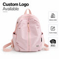 Private Label OEM ODM BSCI Certified Factory Nylon Backpack Front Zip Side Bottle Pocket Minimalist for School Work Travel