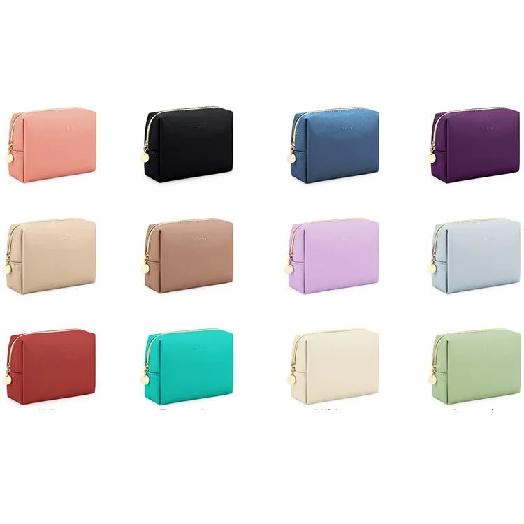 Pu Vegan Leather Purse Travel Cosmetic Pouch Toiletry Bag Small Makeup Bag for Women Girls Gifts