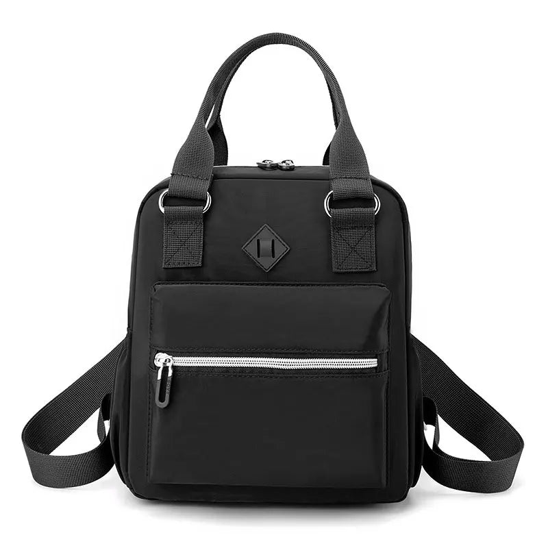 Purse Fashionable Women's Nylon Small Backpack and Waterproof Travel Shoulder Bag with Polyester Lining Zipper Closure
