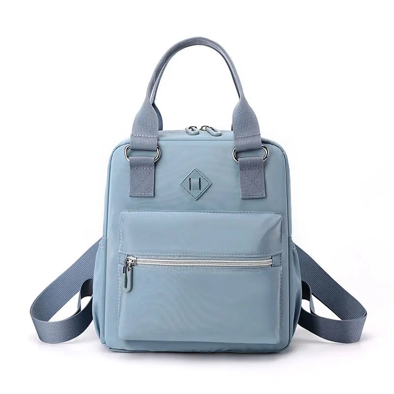 Purse Fashionable Women's Nylon Small Backpack and Waterproof Travel Shoulder Bag with Polyester Lining Zipper Closure