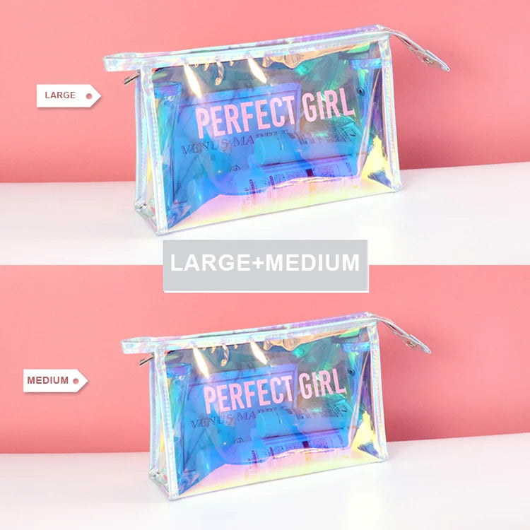 Pvc Make up clear Zipper Travel Makeup Transparent Cosmetic Bag Premium