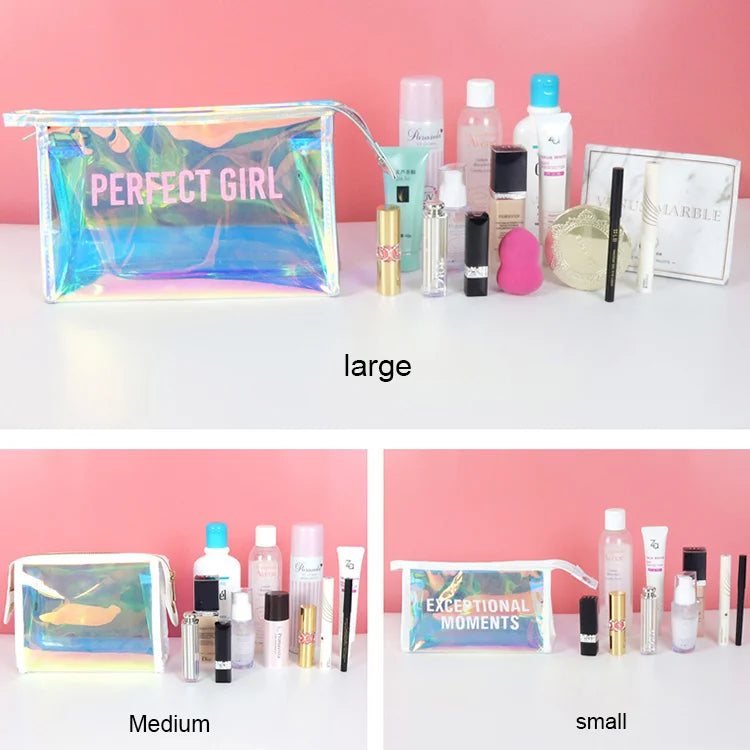 Pvc Make up clear Zipper Travel Makeup Transparent Cosmetic Bag Premium
