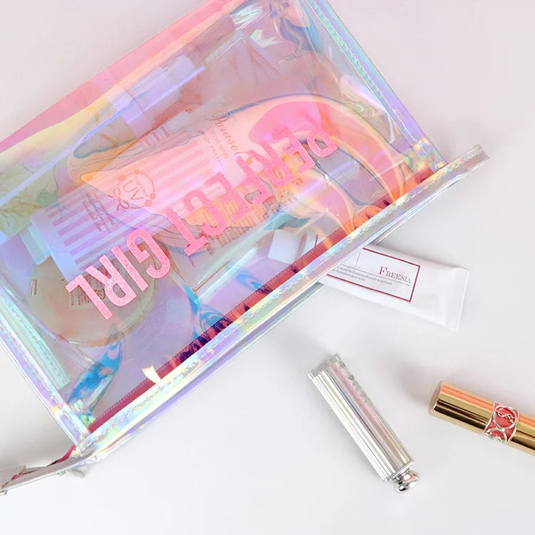 Pvc Make up clear Zipper Travel Makeup Transparent Cosmetic Bag Premium