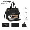 Quilted Series Business Quilted PU Laptop Tote Bag Work Commuting FBA Ready Custom Logo OEM ODM Private Label Low MOQ