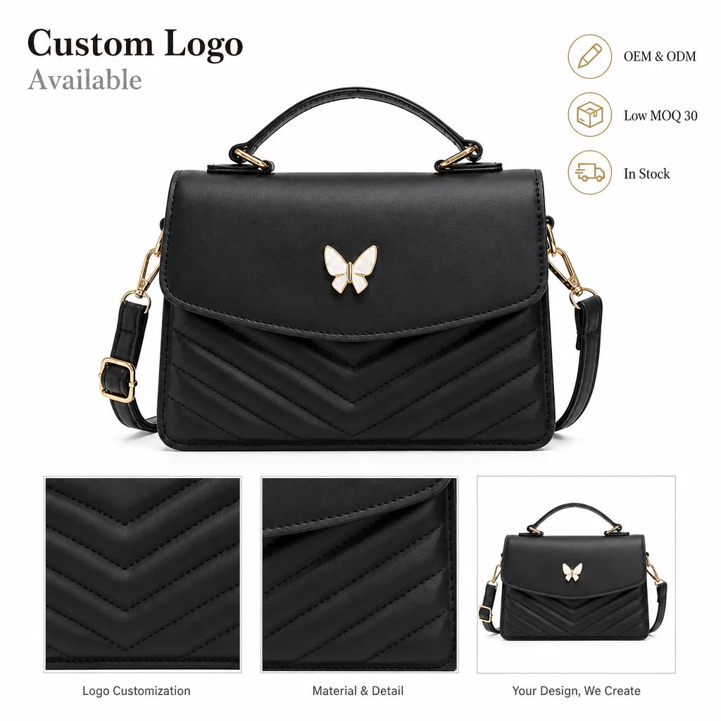 Quilted Series Custom Logo Mini Quilted PU Satchel Crossbody Bag for Women OEM ODM Low MOQ Wholesale Private Label