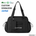 Quilted Travel Gym Bag, Yoga Mat Bottom Straps Large Capacity Weekend Duffel, Detachable Pouch, OEM/ODM Low MOQ Wholesale