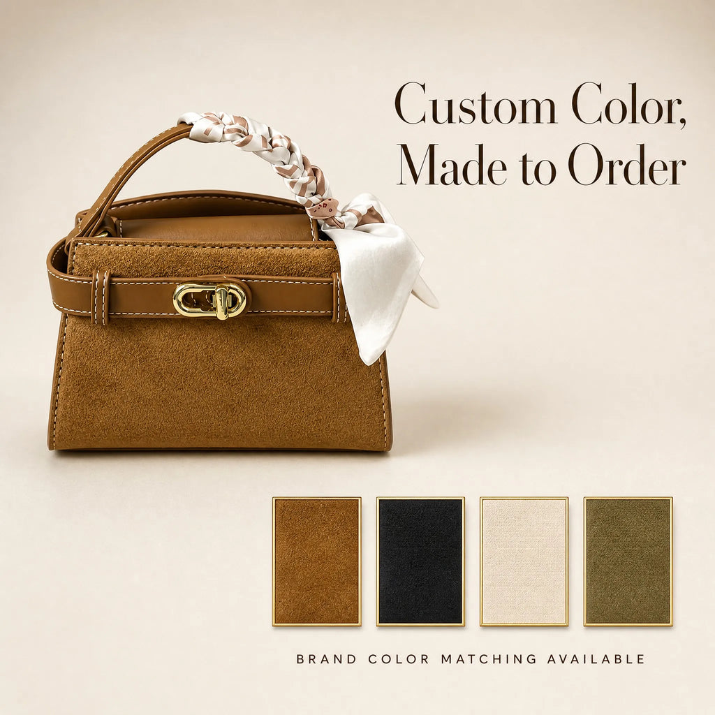 Retro Series Fashion Suede Square Zip Closure Crossbody Bag Small Shoulder Handbag Custom Logo OEM Private Label Low MOQ