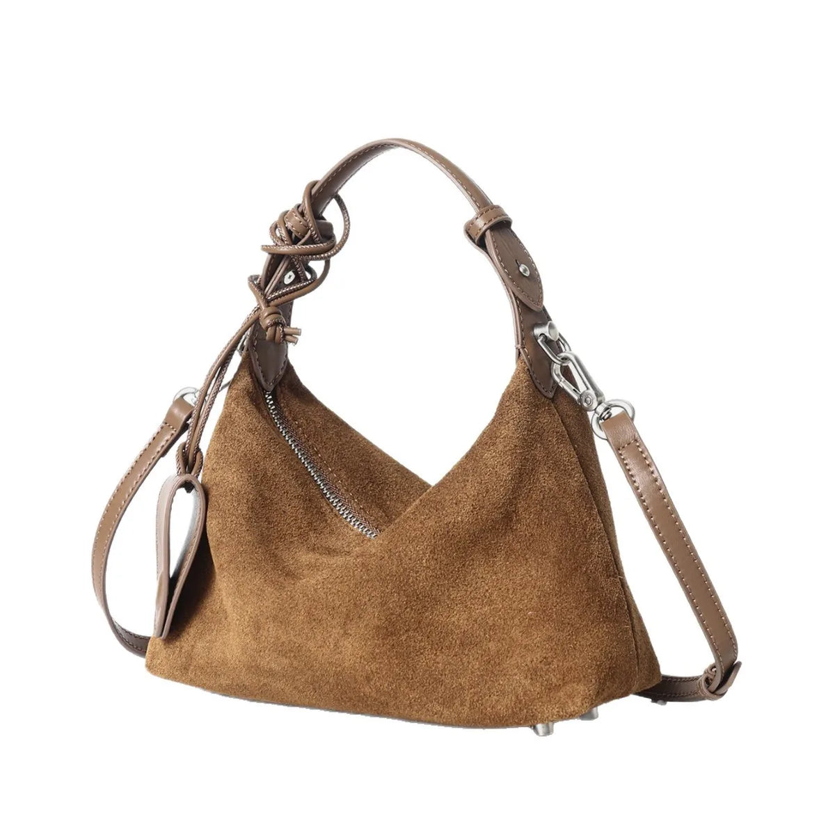 Retro Style Suede Bags Casual Fashion Genuine Leather Women's Handbags Nubuck Cowhide Ladies Shoulder Bags Crossbody Bags