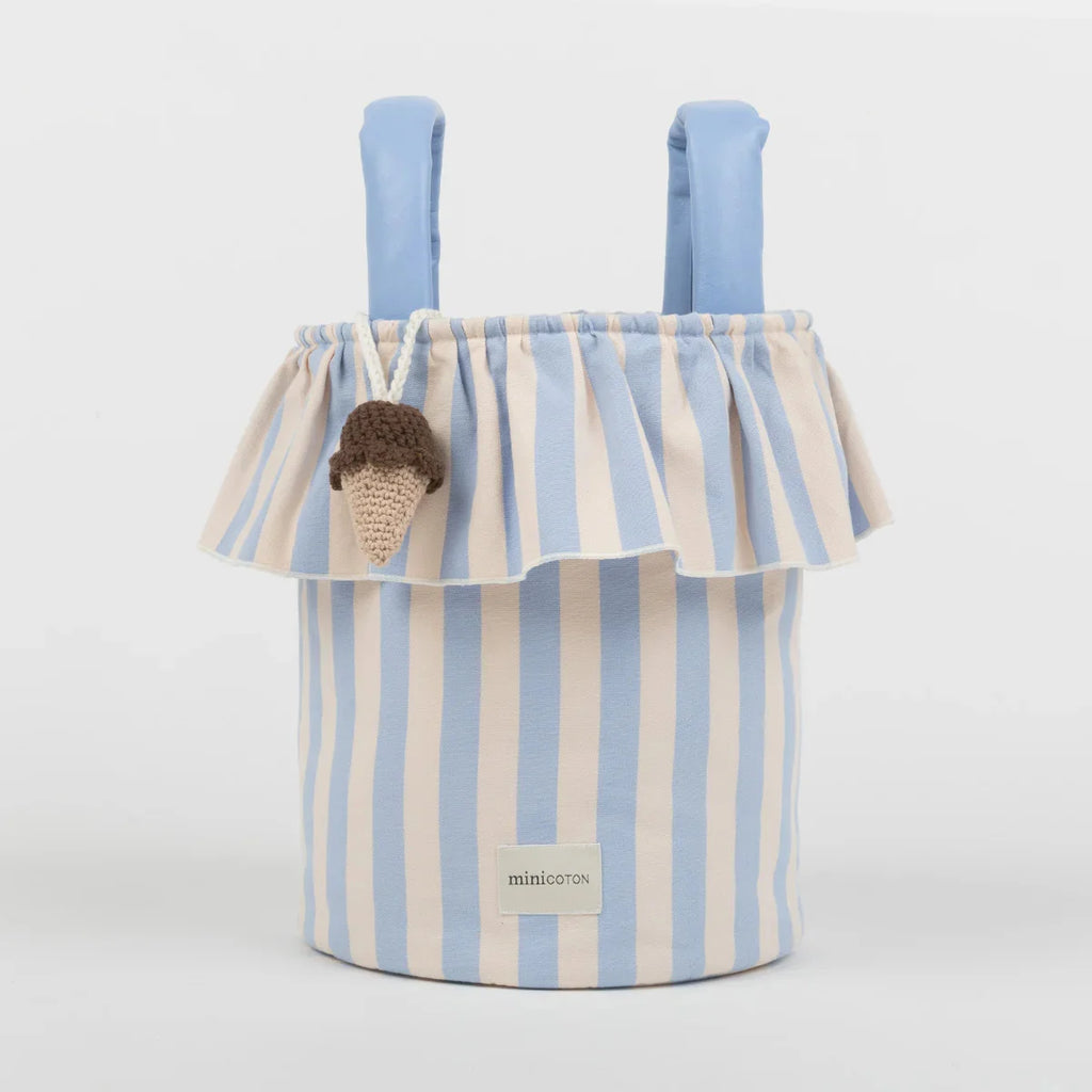 Ruffle Gingham Mommy Diaper Bag Drawstring Stroller Hanging Handbag Custom Logo Pattern Size for Baby Gift Wholesale