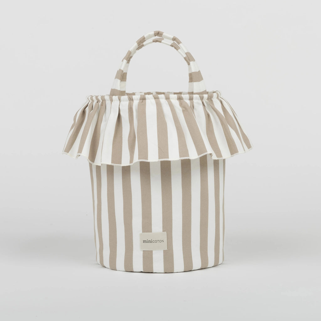 Ruffle Gingham Mommy Diaper Bag Drawstring Stroller Hanging Handbag Custom Logo Pattern Size for Baby Gift Wholesale