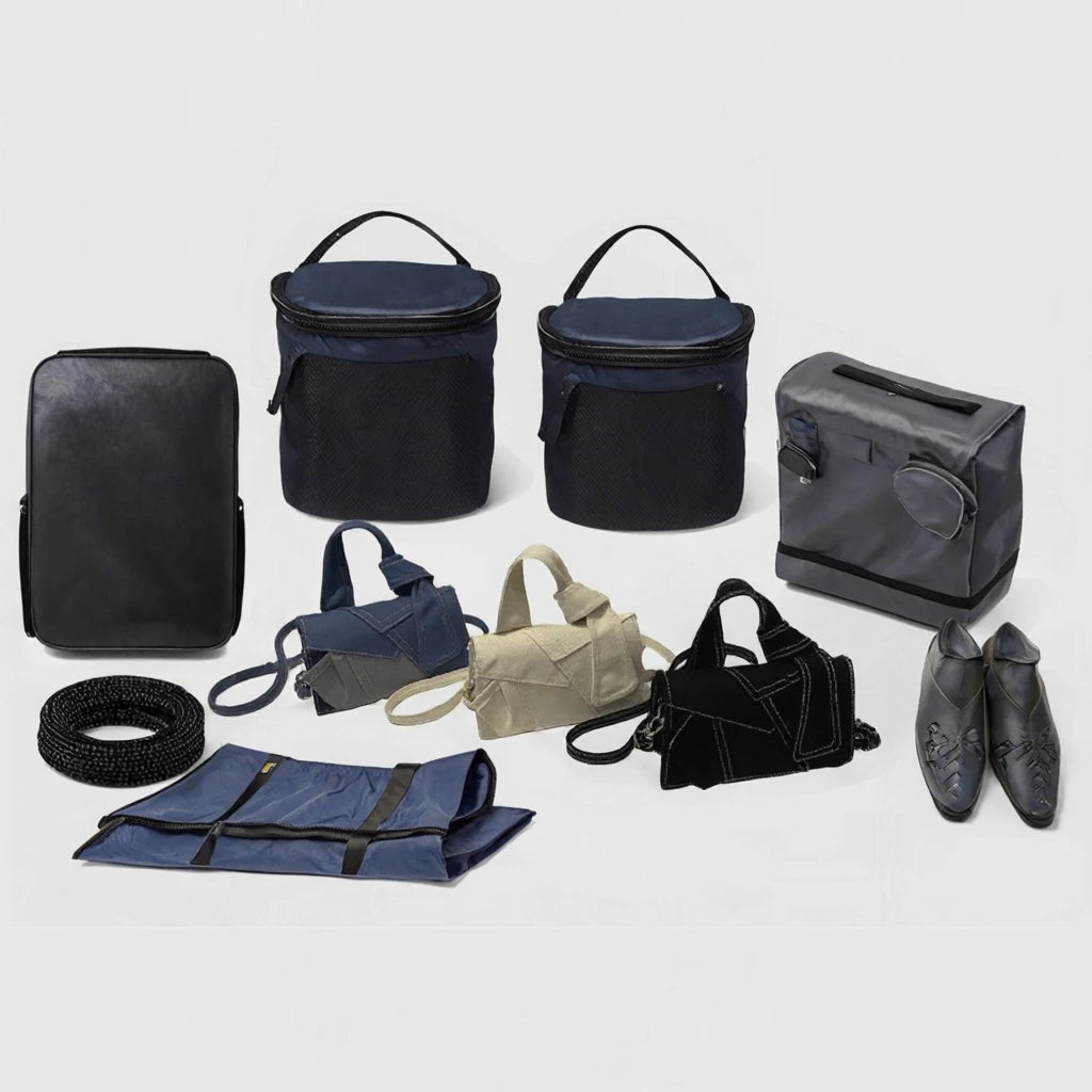 SH0512 Custom Blue Canvas Women's Fashion Portable Zipper Chains Lightweight Cross-Body/Shoulder Bag Waterproof Polyester Lining