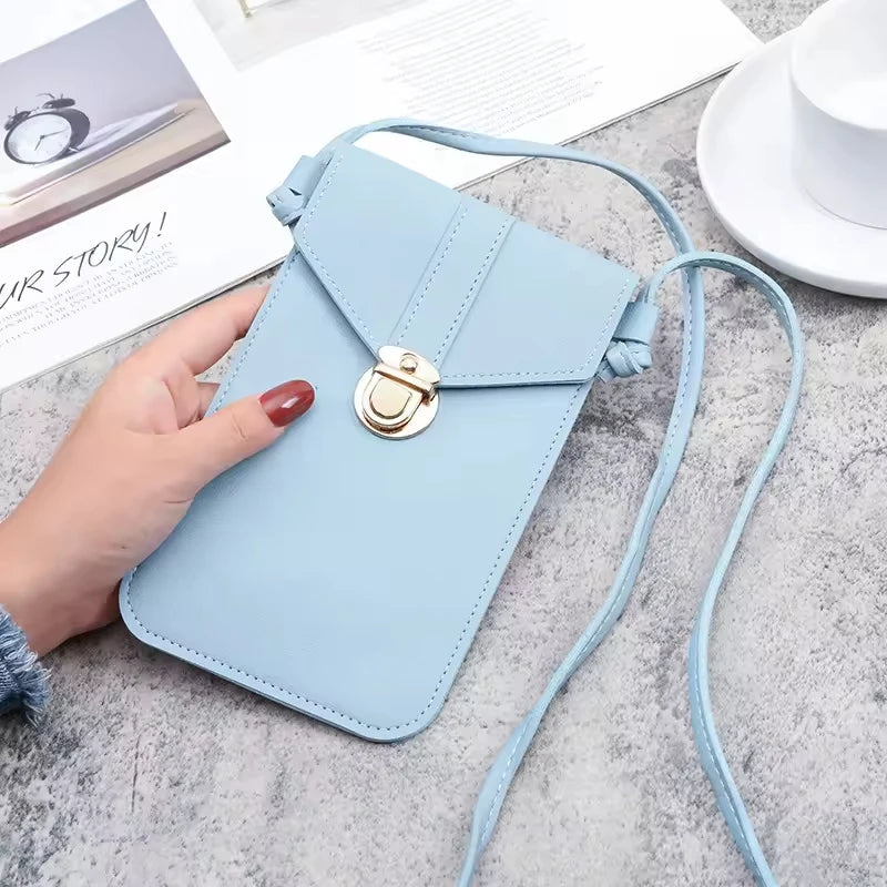 Sling Bag Women's New Fashion Crossbody Shoulder PU Material with Zipper Closure Candy Pattern Mini Small Mobile Phone Bag