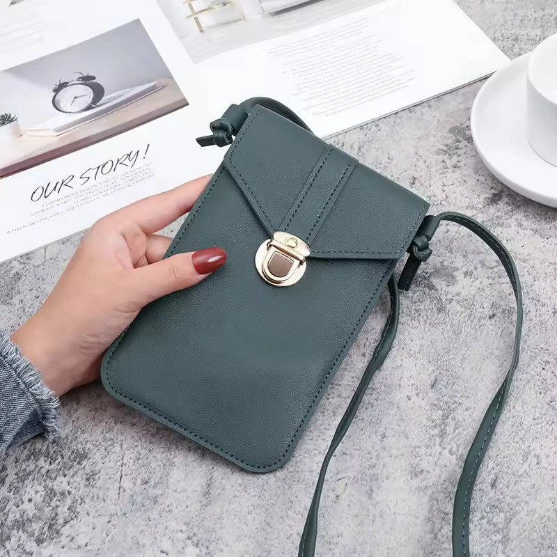 Sling Bag Women's New Fashion Crossbody Shoulder PU Material with Zipper Closure Candy Pattern Mini Small Mobile Phone Bag