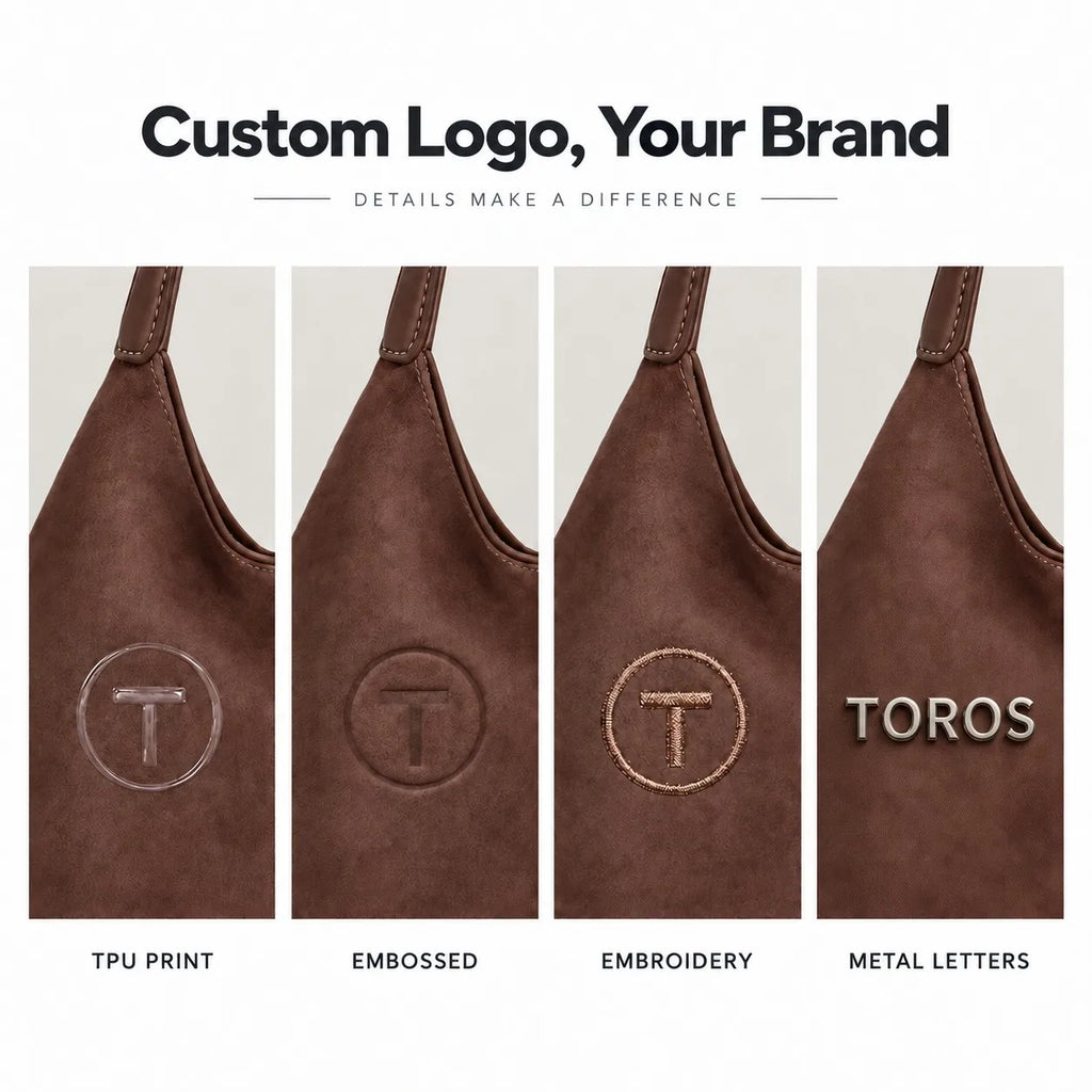 Slouch Series Soft Matte Vegan Suede Hobo Shoulder Bag Large Capacity Inner Pouch Private Label OEM ODM Custom Logo