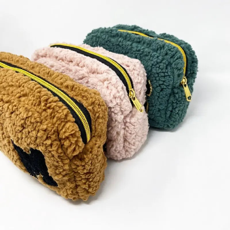 Small Eco Friendly Canvas Product Pouches Cute Custom Printed Teddy Pouch Bag