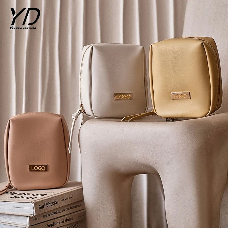 Small Water PU Resistance Zipper Cosmetic Bags Fashionable Custom MakeUp Bag Travel Cosmetic Pouch