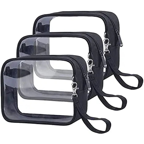 Small clear Cosmetic Transparent Pvc Zipper Makeup Bags Big Luxury with Compartments