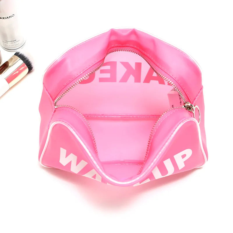 Small clear Cosmetic Transparent Pvc Zipper Makeup Bags Big Luxury with Compartments