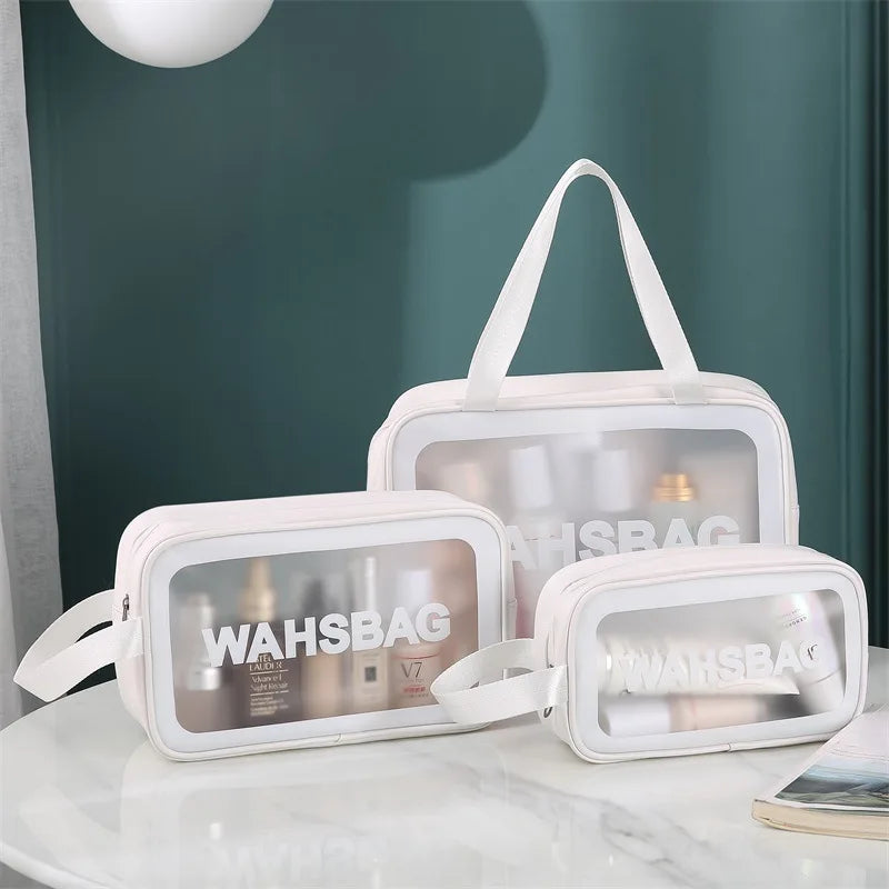 Small clear Cosmetic Transparent Pvc Zipper Makeup Bags Big Luxury with Compartments