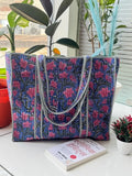 Soft Shopping Bag Quilted Block-Print Travel Bag Customized Print Gym Bag