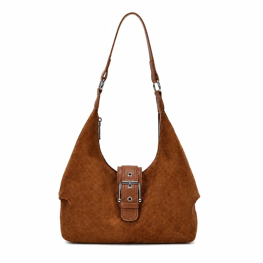 Soft Suede Mini Hobo Bag Chain Accent Small Shoulder Purse OEM ODM Private Label BSCI Certified Factory Polyester Lining