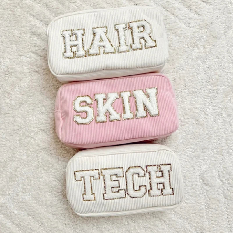 Soft Travel Make up Pouches Toiletry Cosmetic Pouch Makeup Bag Cosmetics with Zipper Custom